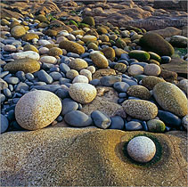 Photographs of Cornwall - boulder in crater