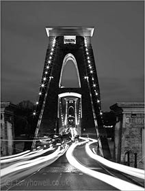 Clifton Suspension Bridge Black and White