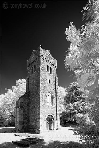 St Thomas Church, Northwick (Infrared Camera, turns foliage white)