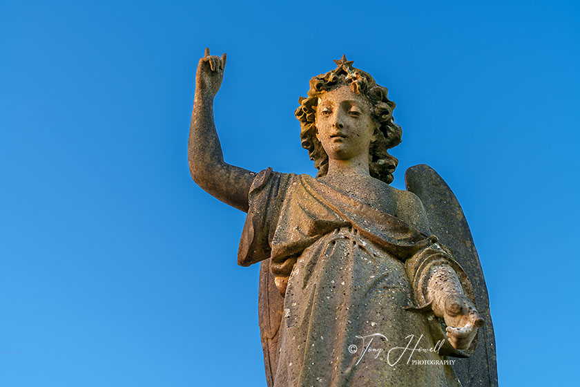 Angel Sculpture, St Day Road Cemetery, Redruth