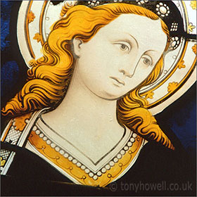 Stained Glass Window Angel, Bath Abbey