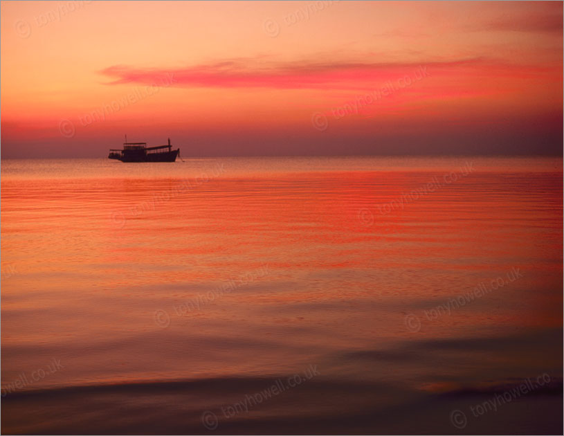 Boat, Afterglow, Koh Tao