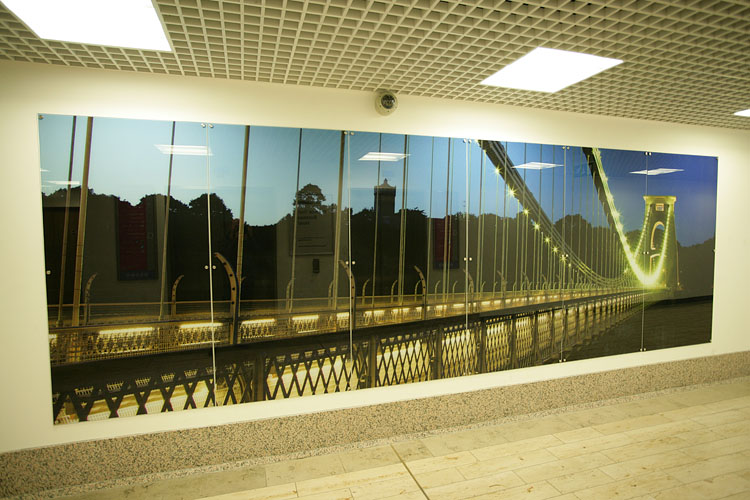 Suspension Bridge on glass