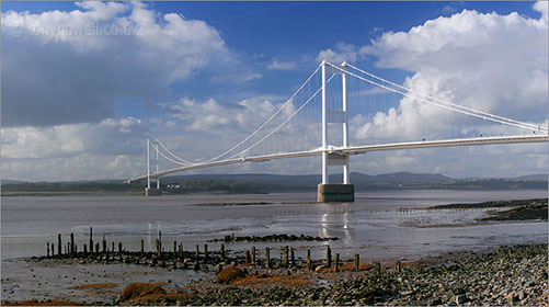 Severn Bridge at Low Tide