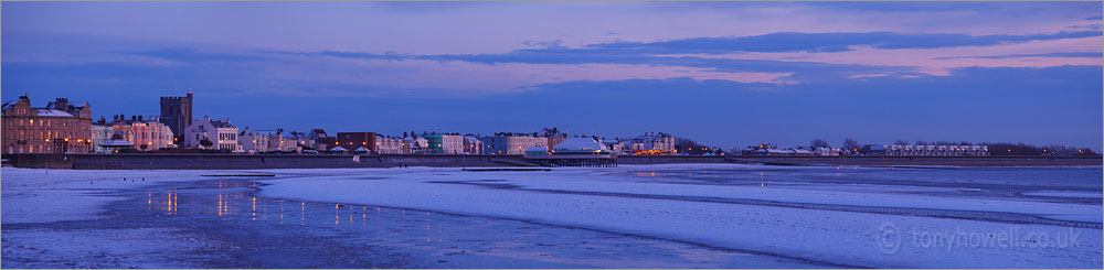 Burnham on Sea, Snow, Dusk