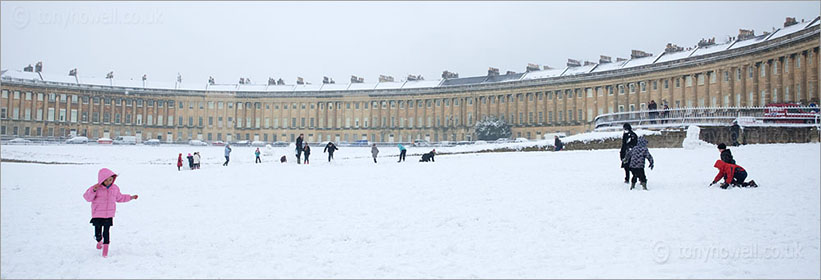 Royal Crescent in the snow