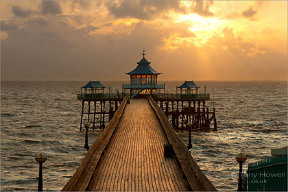 Clevedon Pier, Sunset