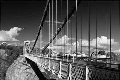 Clifton Suspension Bridge Black and White