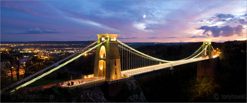 Clifton Suspension Bridge, Moonlight