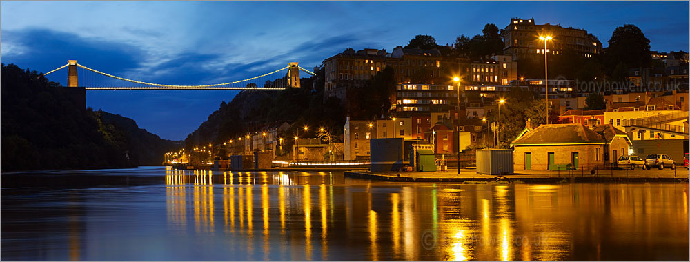Clifton Suspension Bridge, Bristol, River Avon, Night