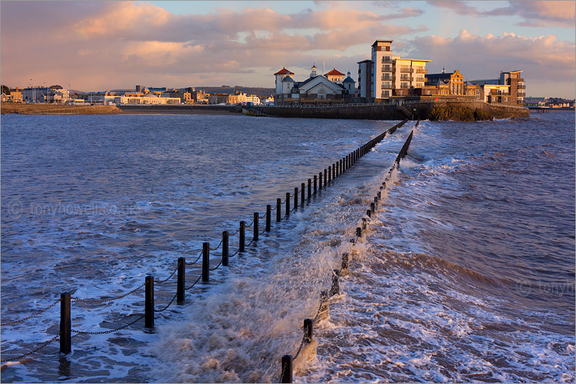 Knightstone at high tide