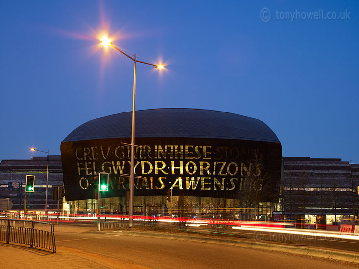 Millennium Centre, Cardiff, Dusk