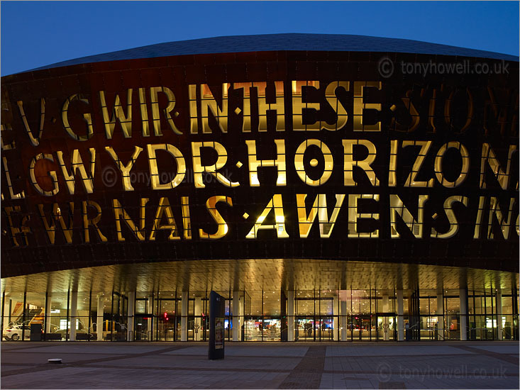 Millennium Centre, Cardiff, Dusk