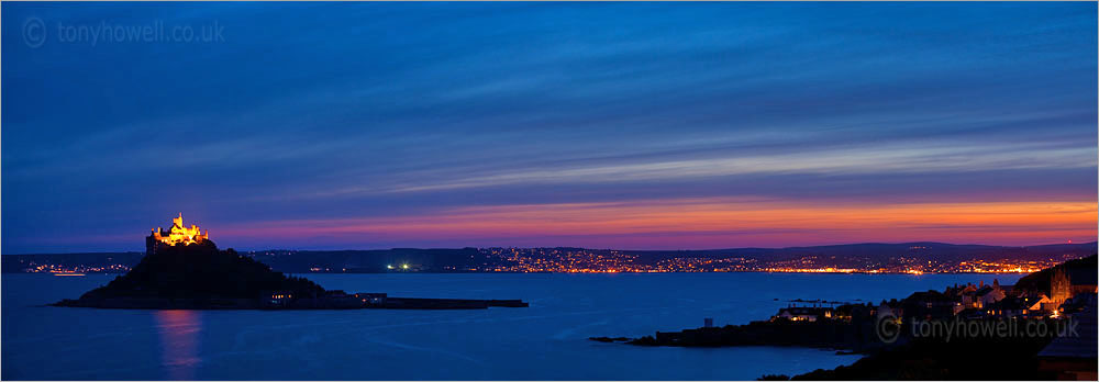 St Michaels Mount, Night, Cornwall