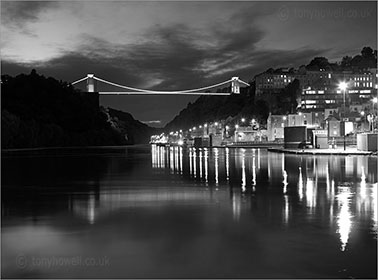 Clifton Suspension Bridge Black and White