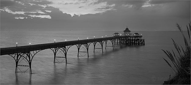 Clevedon Pier Black and White