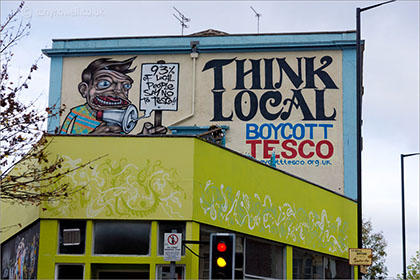 Graffiti, local shop