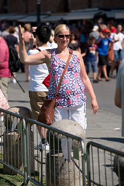 People Posing by The Leaning Tower of Pisa