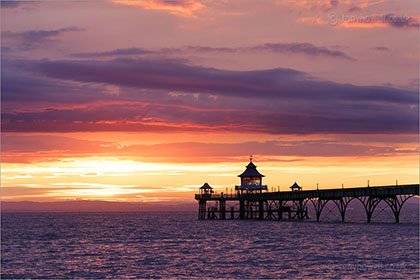 Clevedon Pier, Sunset