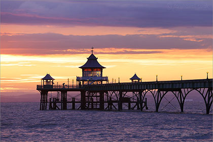 Clevedon Pier, Sunset