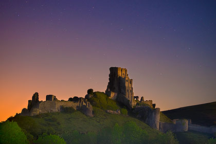 Corfe-Castle-Night