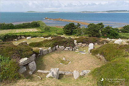 scilly isles marys village st framed canvas prints