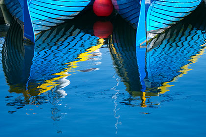 Boat-Reflections-Newlyn-Harbour-Cornwall