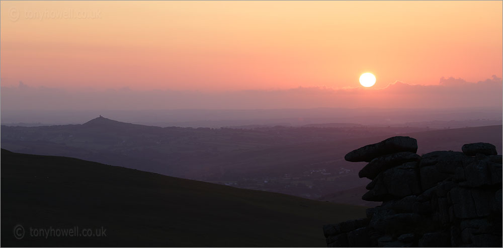 Sunset over Brentor