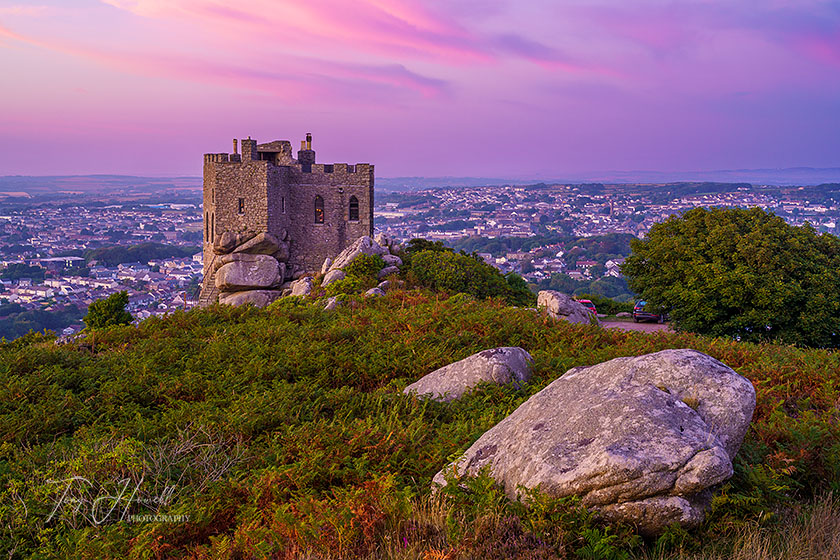Carn Brea Castle Restaurant, Dusk