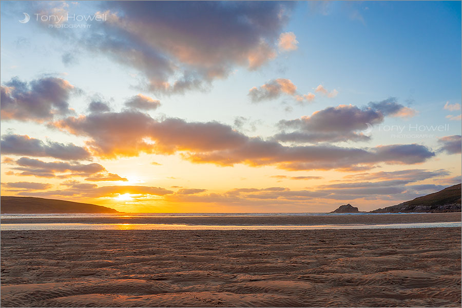 Crantock Beach, Sunset