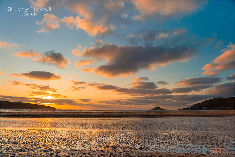 Crantock Beach, Sunset