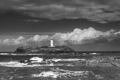 Godrevy-Lighthouse-Black and White Prints