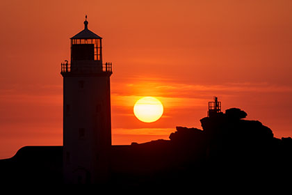 Godrevy-Lighthouse-Sunset-Cornwall