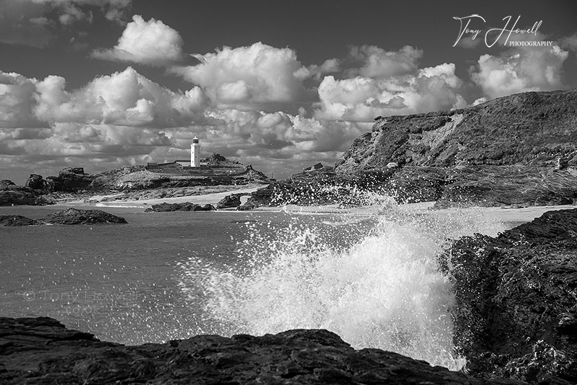 Godrevy Lighthouse, Wave Splash