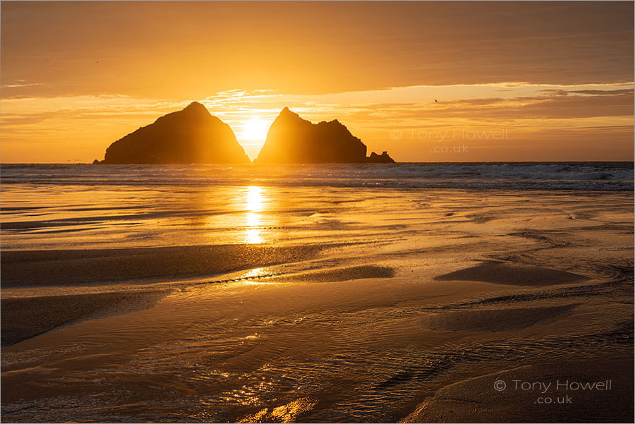 Holywell Beach, Sunset