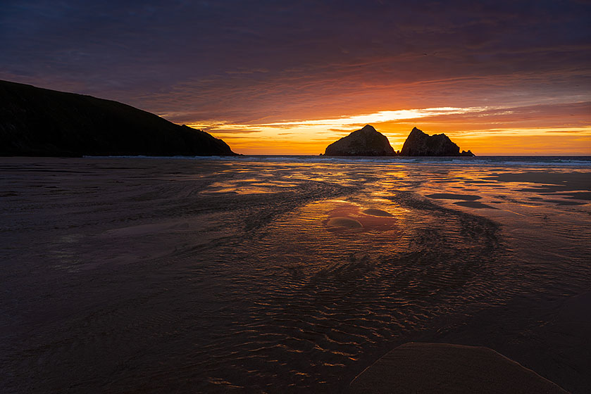 Holywell Beach, Sunset