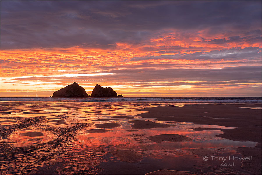 Holywell Beach, Sunset