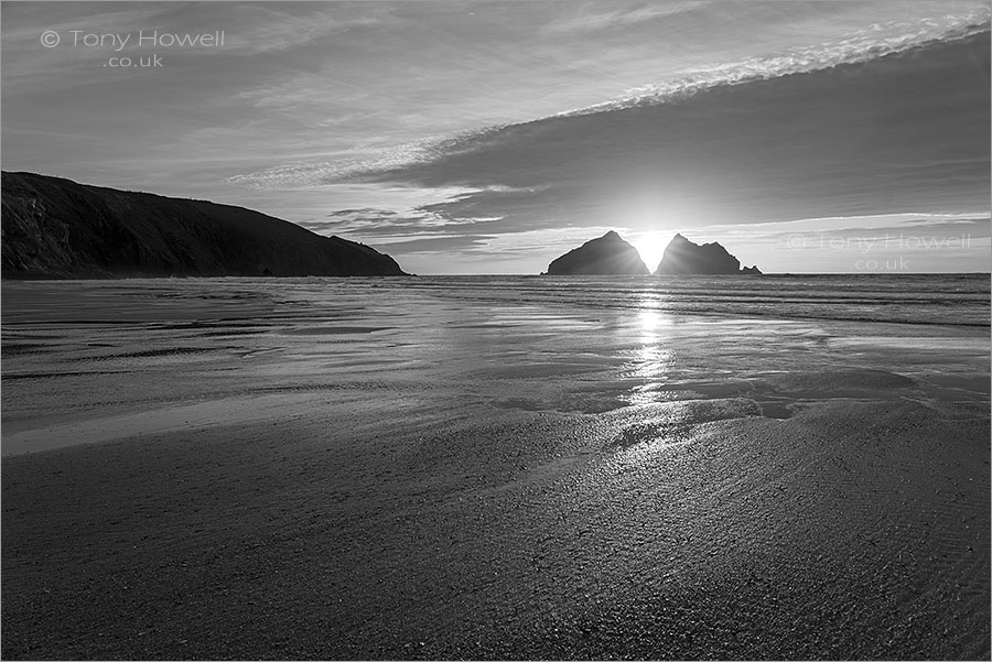 Holywell Beach, Sunset