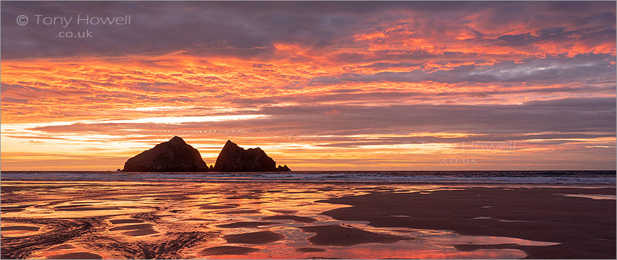 Holywell Beach, Sunset