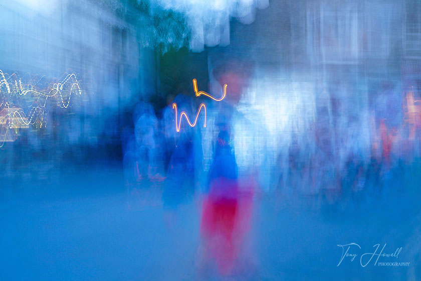 Walking at Dusk, Padstow, ICM (Intentional Camera Movement)