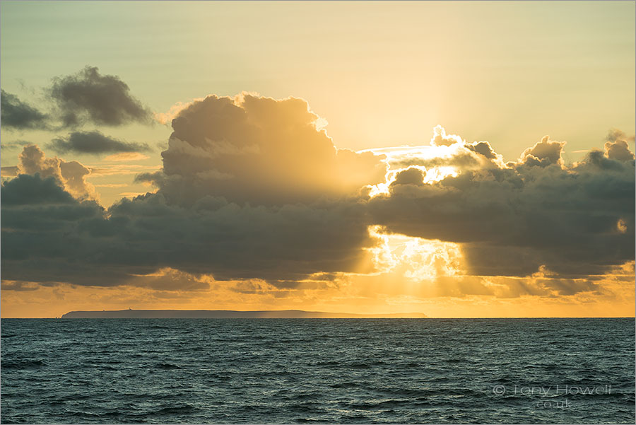 Lundy Island Sunset, from Woolacombe