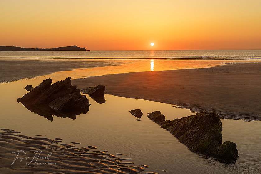 Lusty Glaze Beach, Sunset, Newquay