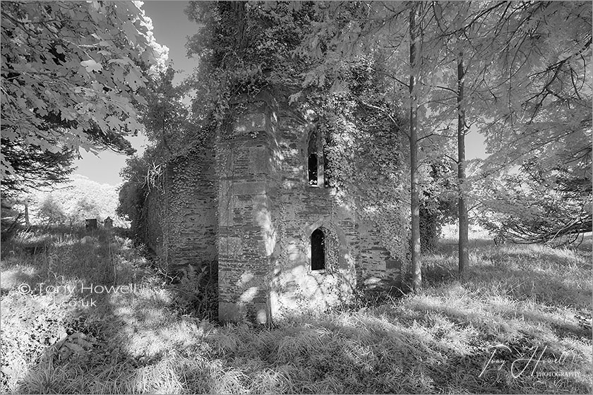 Merther Church (Infrared Camera; makes grass and foliage go white)