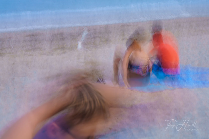 People, Gyllyngvase Beach, Falmouth ICM (Intentional Camera Movement)