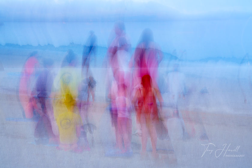 People, Gyllyngvase Beach, Falmouth ICM (Intentional Camera Movement)