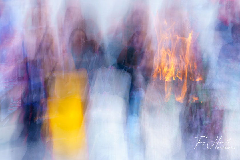 People, Gyllyngvase Beach, Falmouth ICM (Intentional Camera Movement)