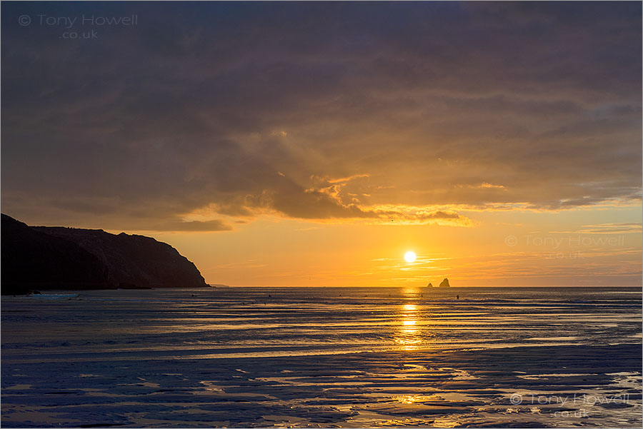 Perranporth Beach, Sunset