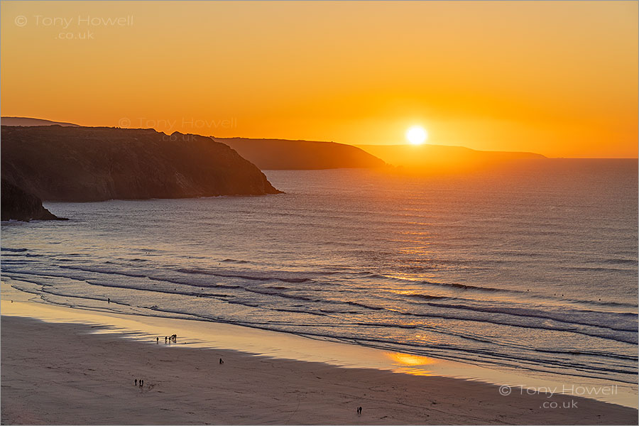 Perranporth Beach, Sunset