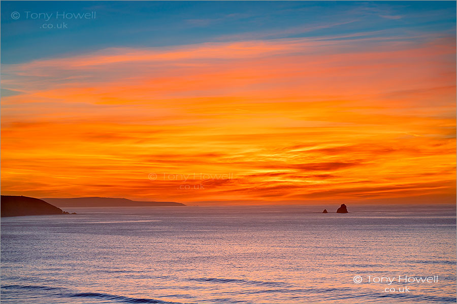 Perranporth Beach, Sunset