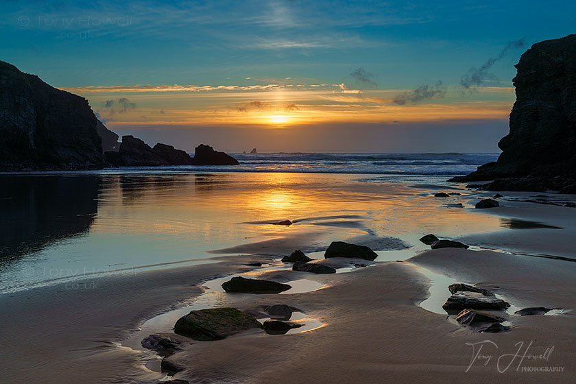 Perranporth Beach, Sunset